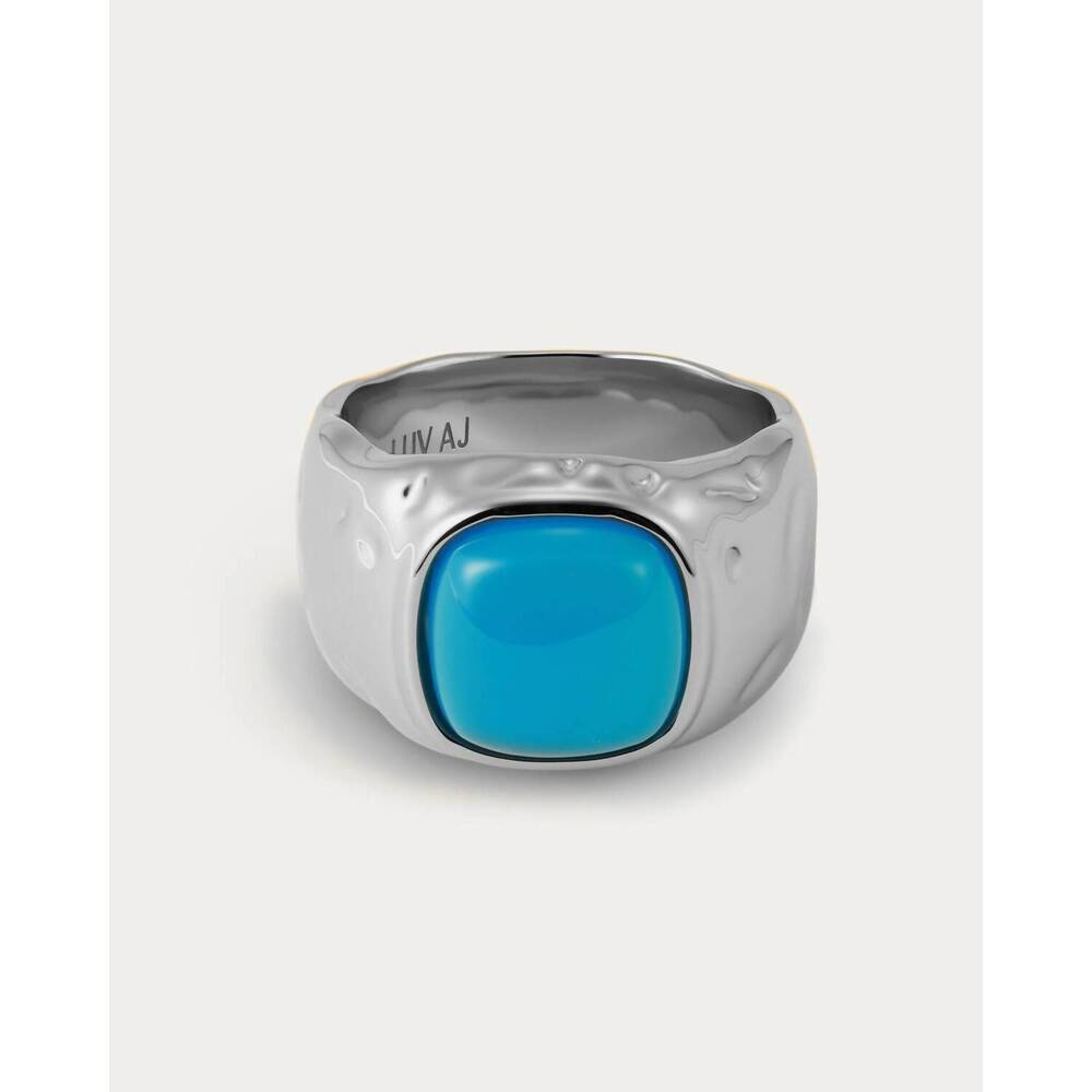 NEW LUV AJ women's valencia statement ring in silver